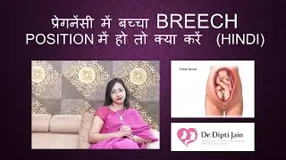 What should be done if the baby is in BREECH POSITION during pregnancy (Hindi)