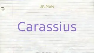 How to pronounce carassius
