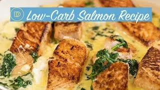 Salmon in a Creamy Spinach & Feta Sauce/LOW-CARB Recipe
