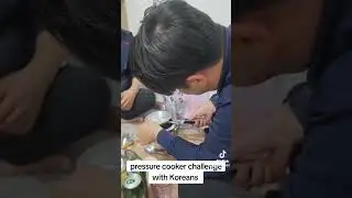 Pressure Cooker Challenge With Korean 🇰🇷 // funny moments #Shorts #ViralTikTok #Korea