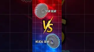 Spur Gear vs Helical Gear #mechanical #gears