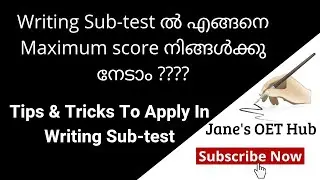 How To Achieve Maximum Score In OET Writing Sub-test