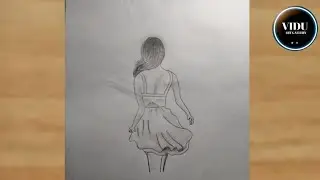 Traditional girl art drawing step🥰✍️#artvideo#girldrawing#pencilsketch#viduartgallery