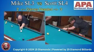 Live APA Match 6/3, 2024 Mike Fatalo SL3 vs Scott Perkins SL4 (2 To 3 Race)