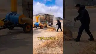 Innovative Straw Collection System: Efficient Farm Equipment in Action