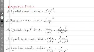 Hyperbolic  functions