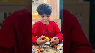 Cutiepie is opening  kinder egg  #viral #shortvideos #cutiepie  #kindereggsurprise