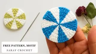 Perfect Scrap Yarn Project | Crochet Pinwheel Coaster.🧶