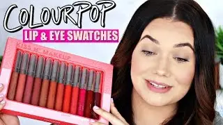 NEW COLOURPOP Lip & Eye Swatches! Ultra Matte Lips + Super Shock Shadow Extremes