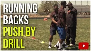Running Back Skills and Drills - Push By Drill and Counter featuring  Football Coach Garret Chachere