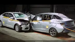 HUNDAI VERNA VS AURA CRASH TEST 😱😱😱 SEE THE DIFFERENCE OF BUILD QUALITY @GlobalNCAP
