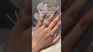 Maxine Vintage Crushed Ice Radiant Cut Engagement Ring