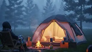 Camping in the fog is really relaxing #campingoutdoors #ilovecamping #campingtime  #campingfood