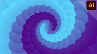 Gradient flower spiral | ILLUSTRATOR TUTORIAL - ABSTRACT & CREATIVE