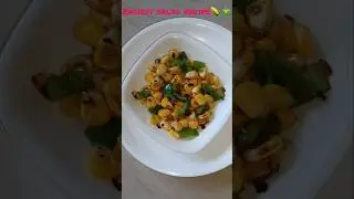 EASIEST CORN SALAD RECIPE🌽🫑#healthysalad#food#corn#capsicum #youtubeshorts
