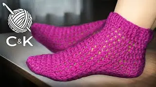 Crochet Seamless Socks (Size 6-7) Step By Step Tutorial For Beginners