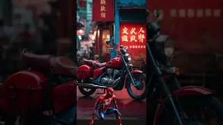 Superhero classic motorcycle #shorts #marvel #avengers #ytshorts