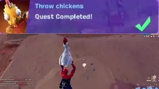 Throw chickens - Fortnite