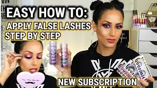 EASY HOW TO APPLY FALSE LASHES STEP BY STEP | NEW SUBSCRIPTION LASH SCOOP