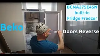 Beko BCNA275E4SN встраиваемый холодильник с морозильной камерой Как мзменить сторону открытия дверей