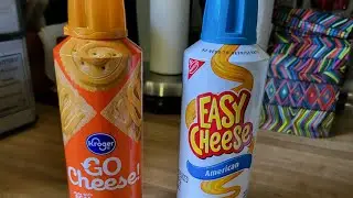 Easy Cheese vs Kroger Brand | Actual Cheese Review | Retro Cheese Review