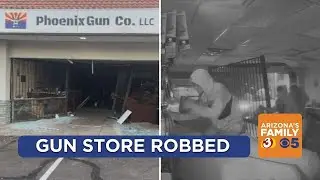 Thieves use car to break into Phoenix gun store
