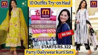 🌸Meesho Party/Dailywear kurti Set Haul🌸Starts Rs.322🌸Meesho kurti Haul🌸Meesho Shopping haul🌸Meesho