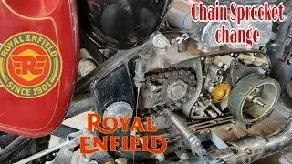 Royal Enfield Classic 350 Chain Sprocket Change /Bullet General Service / Engine oil change