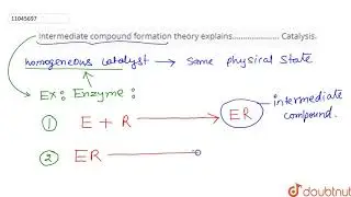 Intermediate compound formation theory explans&hellip;&hellip;&hellip;&hellip;&hellip;&hellip;&hellip;. Catalysis.