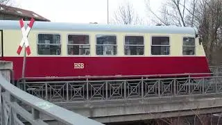 HSB Triebwagen Nr 187 017-9 Ankunft in Wernigerode Westerntor am 4.4.2022.