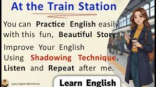 At the Train Station  ✅ Learn English Through Story Level 2 🔥  Story With Shadowing Technique