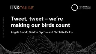 LINKOnline Webinar: Tweet, tweet &ndash; we&rsquo;re making our birds count