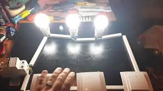 Ansamblu electric cap scara cu cap cruce pentru 3 becuri