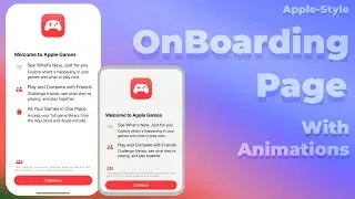 Apple-Style OnBoarding Page With Animations Using SwiftUI