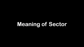 What is the Meaning of Sector | Sector Meaning with Example