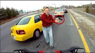80 IDIOT Drivers Brake Checking The WRONG PERSON!