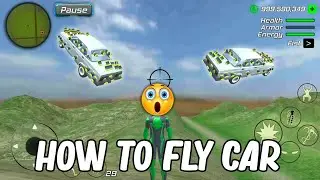 Flying car in rope frog ninja hero | How to fly car in rope frog ninja hero 🔥
