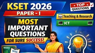KSET 2026 Paper-I | Previous Trend Based Important Questions