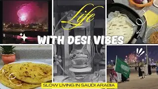 Saudi Lifestyle Vlog | National Day 🇸🇦 | Grocery Run | Homemade Chicken Naan | Airfryer Naan Recipe 