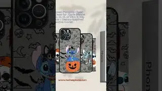 Stitch Halloween Pumpkin Clear Matte iPhone Case &ndash; Disney-Inspired Protective Cover for iPhone 16,15