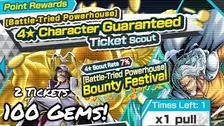(Lucky?) 100 GEMS Rayleigh-Sengoku Summons | FREE Summon | Survival 100 | One Piece Bounty Rush OPBR