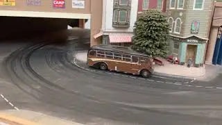 MBF North East working model bus diorama