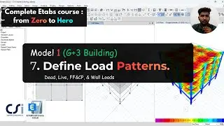 Model 1 (G+3 Building) 07. Define Load Patterns in ETABS (Dead, Live, FF&CP, & Wall Loads)