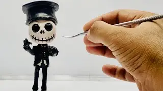 The Nightmare Before Christmas Ultimate Jack Skellington Action Figure in polymer clay