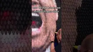 Made DONALD TRUMP From 10000 Hand Cast Middle Finger
