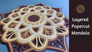 DIY Layered Mandala Paper Cutting Tutorial | PaperCut Art | 3D Mandala Video | Paper Gifts