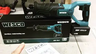 Honest Review Of The WESCO Cordless Reciprocating Saw / 4 Amp Hr Battery / Tool Less Blade Change!