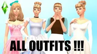 CINDERELLA OUTFIT SHOWCASE  I ✨Sims 4 ✨I All Outfits + CC Links!