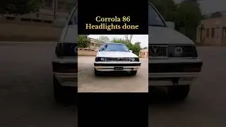 Corolla 86 Headlights Modified 🔥 | Japanese SMD Projectors Installed  | #CarMods #ShortsFeed #Viral