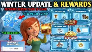 🚨🧊WINTER SEASON UPDATES & FREE REWARDS Revealed in Clash Of Clans - New Collab & Events Details!✅